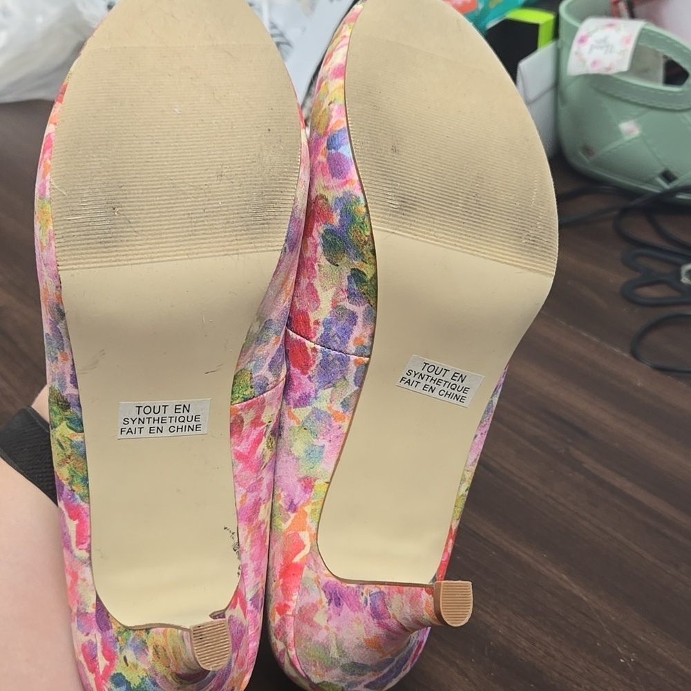 Madden Size 8 Multicolour Fabric Slip On Heels - Picture 5 of 7